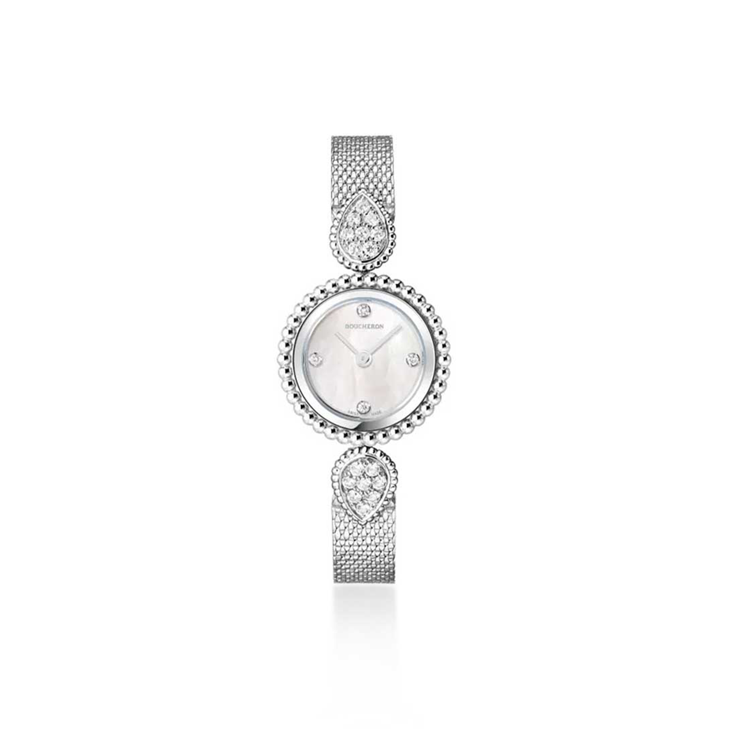 BOUCHERON SERPENT BOHÈME WATCH, 23 MM, STEEL AND DIAMONDS WA015704